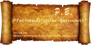 Pfaffenbüchler Bernadett névjegykártya