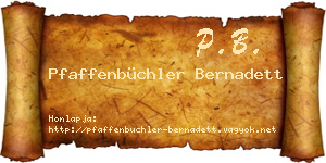 Pfaffenbüchler Bernadett névjegykártya